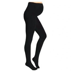NWT Plush Maternity Black Full Foot Extra Soft Fleece Lined Tights Medium Tall